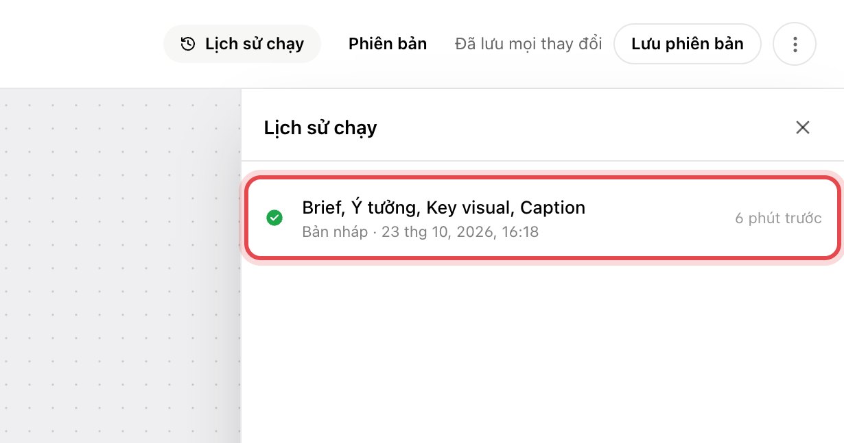 Hiện tại: Caption, Brief, Ý tưởng, Key visual